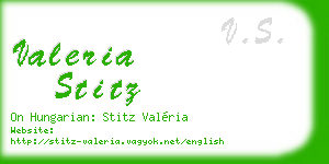 valeria stitz business card